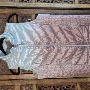 InMotion Silver and Pink Quilted Vest